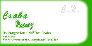 csaba munz business card